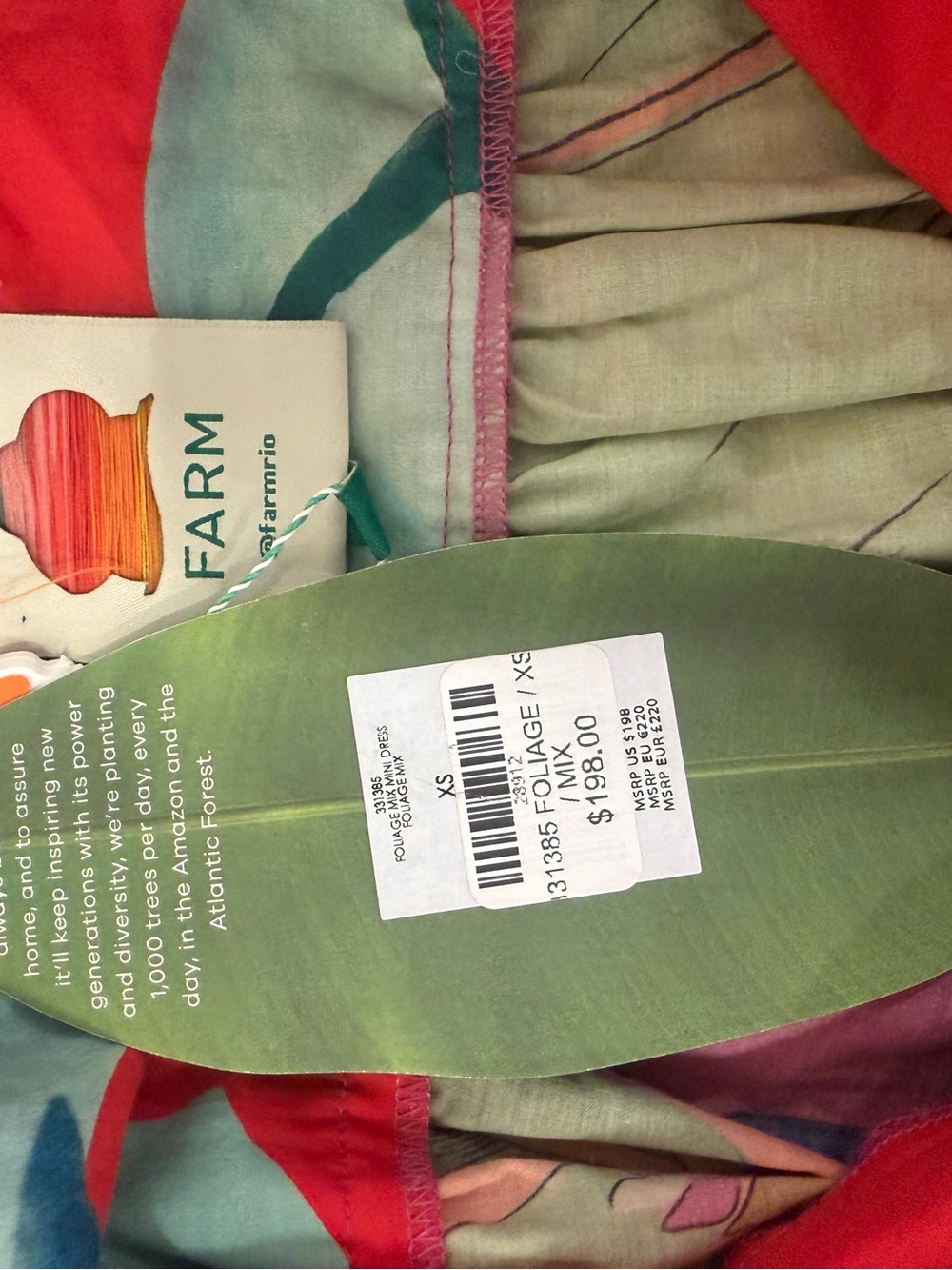 Farm Rio Mini Ruffle Dress Tropical NWT XS - Picture 9 of 10